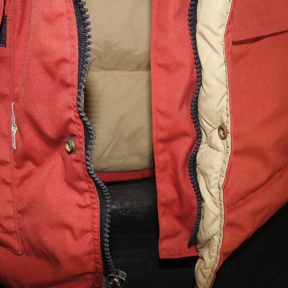 Vintage Trailwise Berkeley CA Mens Puffer Down Jacket Size Medium Rust-Orange - Picture 5 of 13